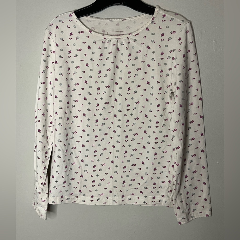 Young Dimension Long Sleeve  Floral Shirt Girls Size 7/8